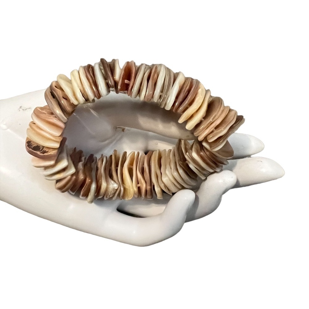 Elasticized Shell Bracelet Women's Elastic Stretc… - image 3